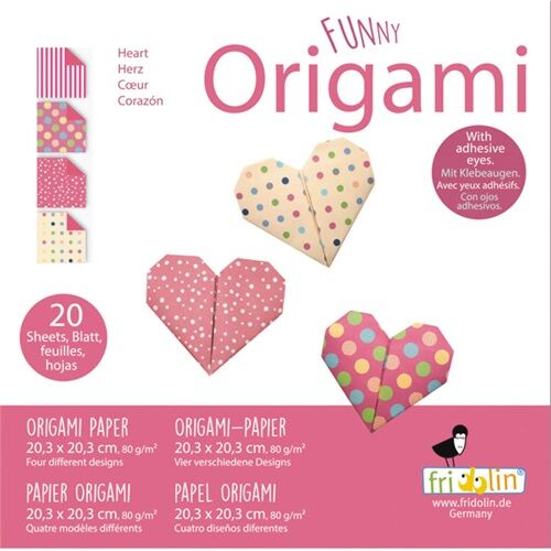 Origami Fridolin Funny Szív 20x20 cm 20 lap/csomag