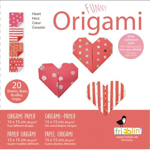 Origami Fridolin Funny Szív 15x15 cm 20 lap/csomag