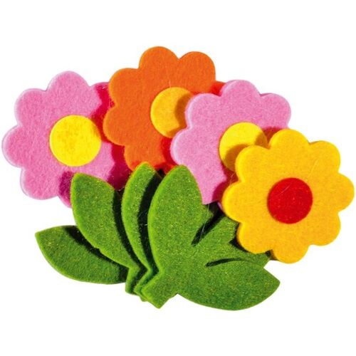 Kreatív Junior filc virágok 4 db/csomag