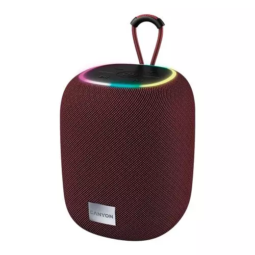 Hangszóró, hordozható, Bluetooth 5.2, 5W, CANYON "BSP-8", piros