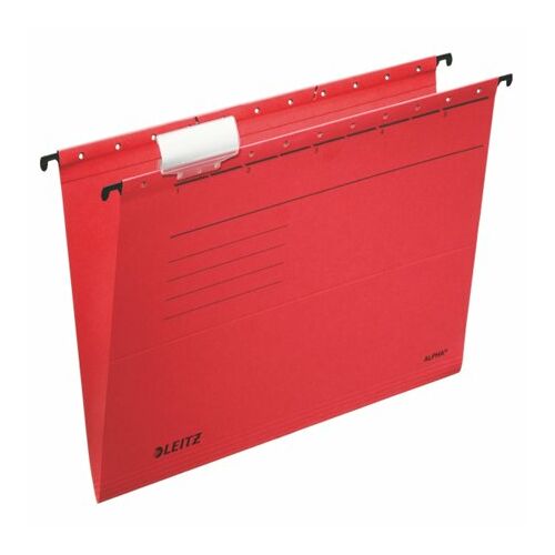 Függőmappa, karton, A4, LEITZ "Alpha Standard", piros