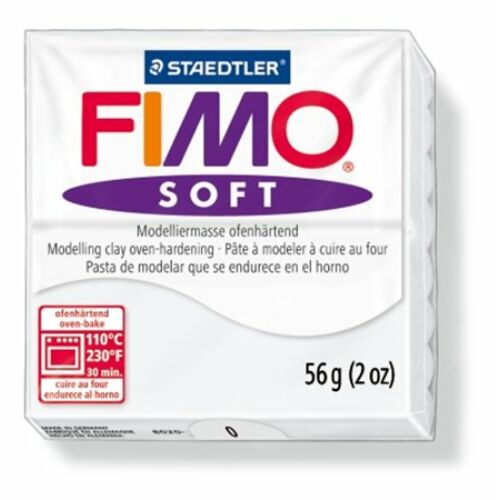 Gyurma, 57 g, égethető, FIMO "Soft", fehér