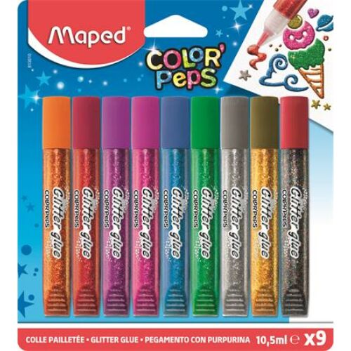 Csillámos ragasztó, MAPED "Color`Peps", 9 különböző szín