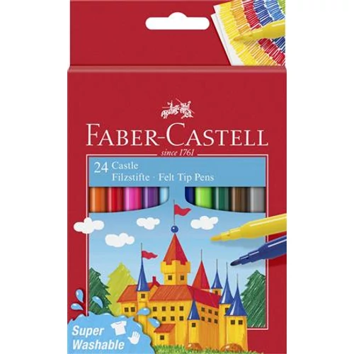 Filctoll készlet, FABER-CASTELL, 24 különböző szín "Castle" AKCIÓS a készlet erejéig